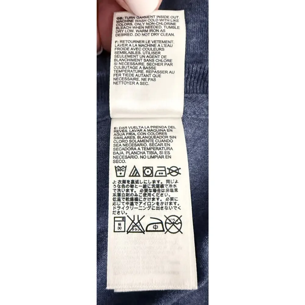 Men's The North Face Half Dome Logo T‎ Shirt Heathered Blue/Red Logo Casual NWOT